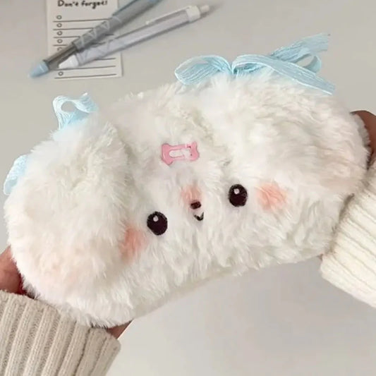 Sweet Plush Puppy Pencil Bag