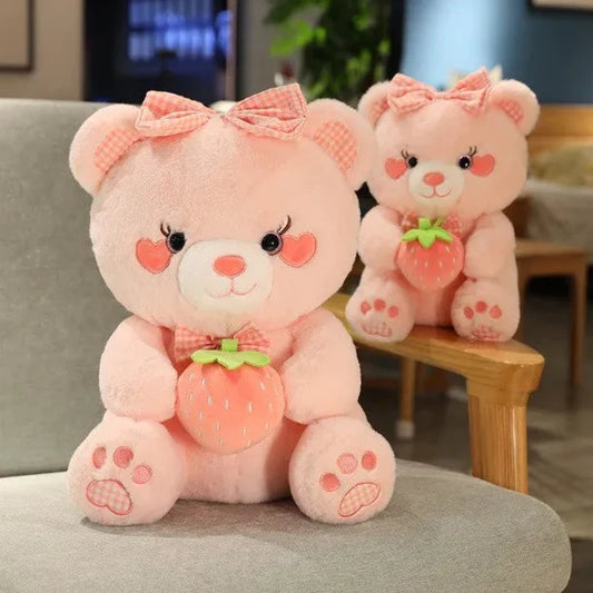 Pink Strawberry Bear Plushies