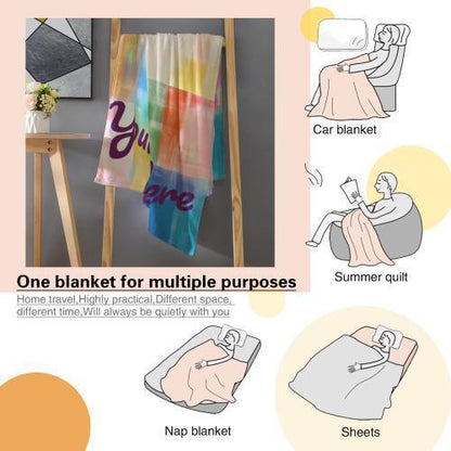 Personalized White Bunny Blanket: Rainbow Patchwork Microfiber Throw, Rabbit, Super Soft Name Gift - Dream Dragons