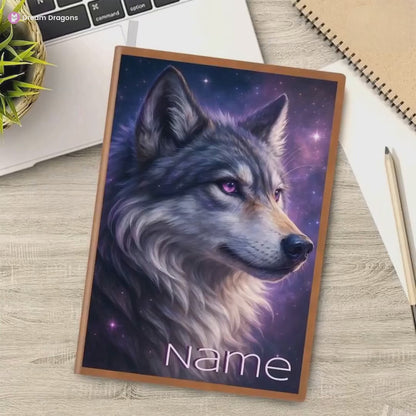 Personalized Mystical Wolf Journal: Galaxy A5 Notebook for Writing, Diary Keepsake