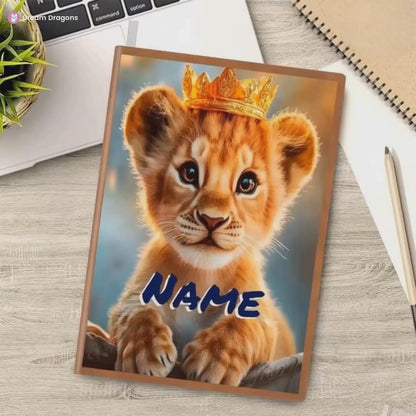 Personalized Lion Cub Notebook: Jungle Safari A5 Journal, Diary Keepsake for Writers