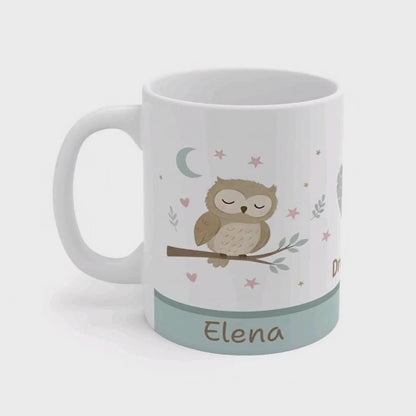 Dream Big Owl Mug — Personalized 11oz Cute Nursery Coffee Cup