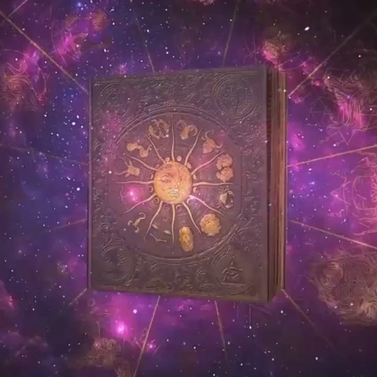 Zodiac Scrapbook Album: Retro Adventure Memory Book, Photo Memory Journal, Keepsake Diary